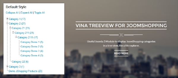 Joomla Vina Treeview For JoomShopping Extension