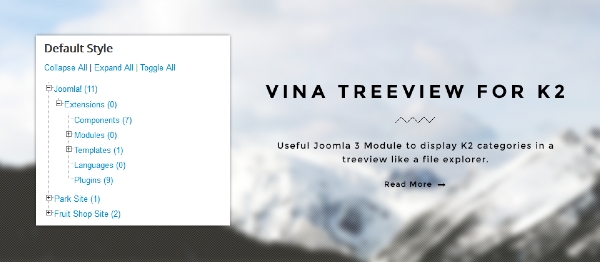 Joomla Vina Treeview For K2 Extension