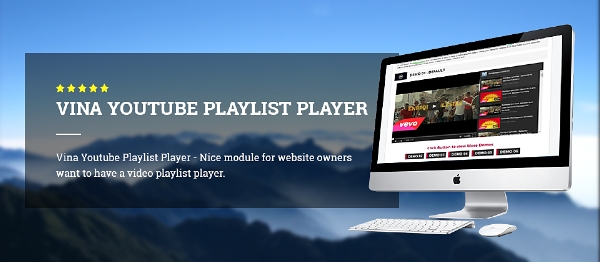 Joomla Vina Youtube Playlist Player Extension