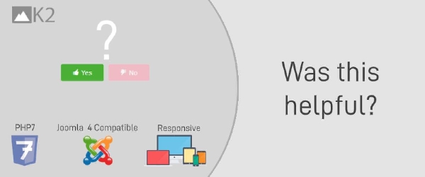 Joomla Was This Helpful For K2 Extension