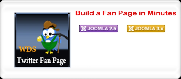 Joomla WDS Twitter Fan Page Extension