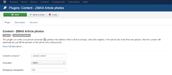 Joomla Zmaxarticlephotos Extension
